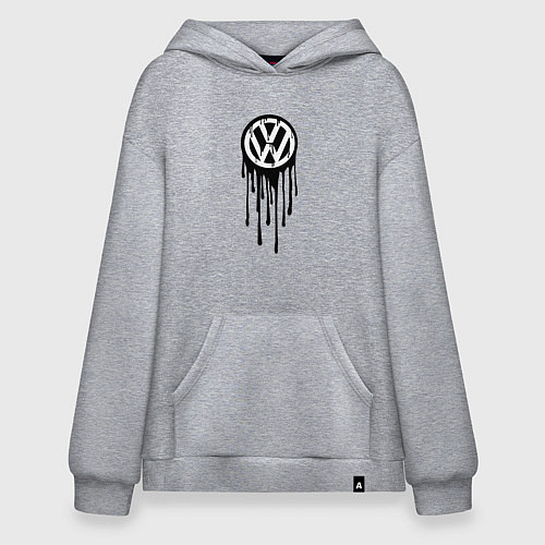 Худи оверсайз Volkswagen - art logo / Меланж – фото 1