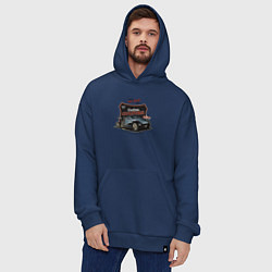 Толстовка-худи оверсайз Custom culture, цвет: тёмно-синий — фото 2