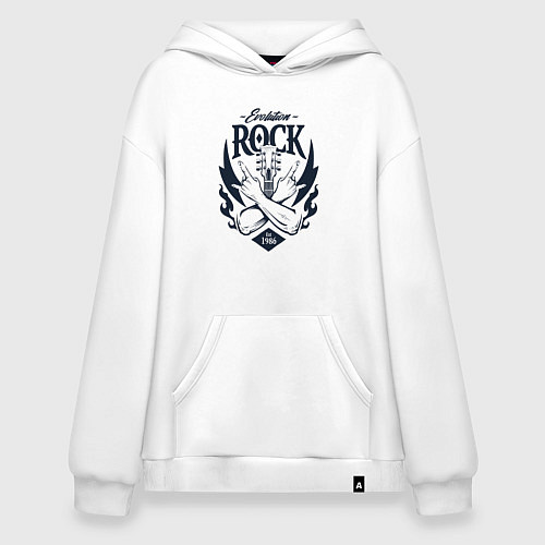 Худи оверсайз Rock evolution / Белый – фото 1