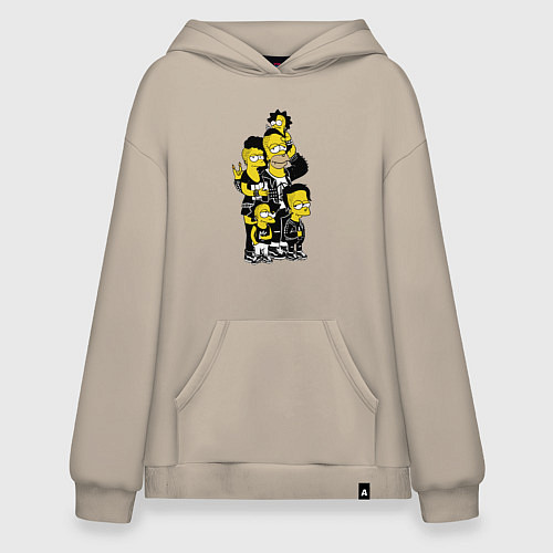 Худи оверсайз Simpsons not dead! Motto / Миндальный – фото 1
