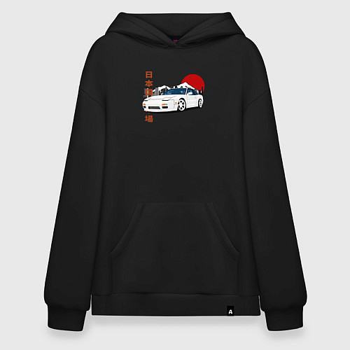 Худи оверсайз Nissan 180SX JDM / Черный – фото 1