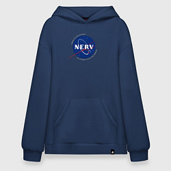Толстовка-худи оверсайз NASA NERV, цвет: тёмно-синий