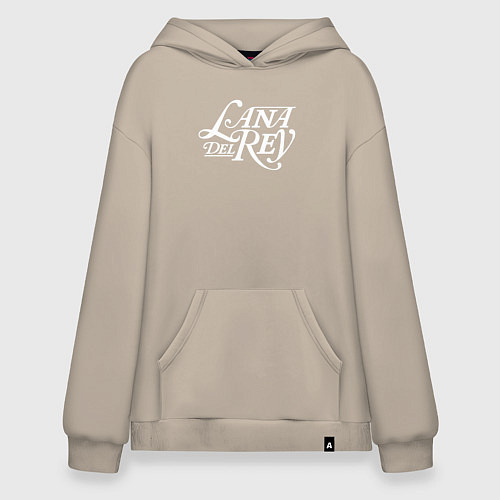 Худи оверсайз Lana del ray - лого / Миндальный – фото 1