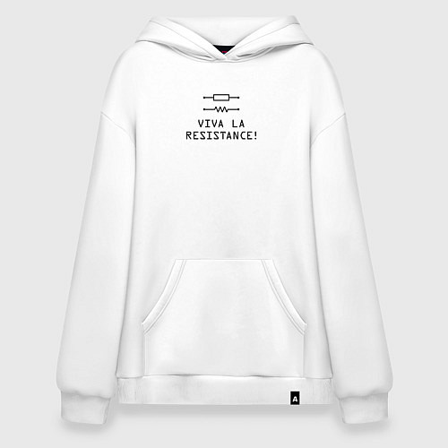 Худи оверсайз Viva la resistance / Белый – фото 1