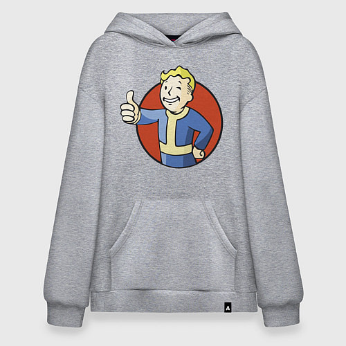Худи оверсайз Vault boy like / Меланж – фото 1