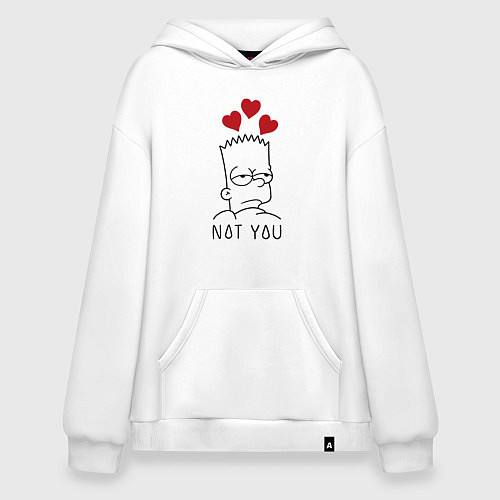 Худи оверсайз Bart Simpson - not you! / Белый – фото 1
