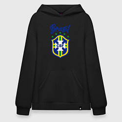 Толстовка-худи оверсайз Brasil Football, цвет: черный