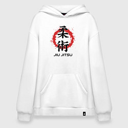 Худи оверсайз Jiu jitsu red splashes logo
