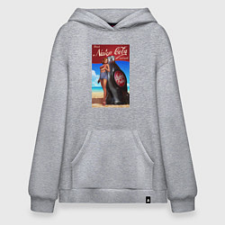 Толстовка-худи оверсайз Fallout nuka - cola, цвет: меланж