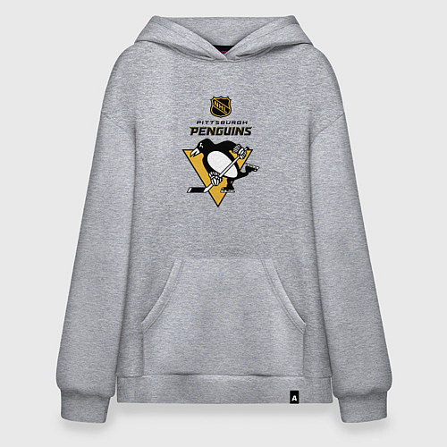 Худи оверсайз Питтсбург Пингвинз НХЛ логотип / Меланж – фото 1