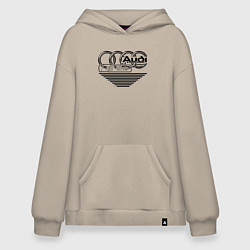 Толстовка-худи оверсайз Ауди quatro, цвет: миндальный