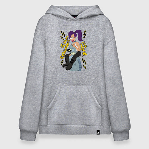 Худи оверсайз Benders brains / Меланж – фото 1