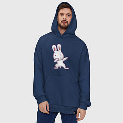 Толстовка-худи оверсайз Rabbit Dab, цвет: тёмно-синий — фото 2