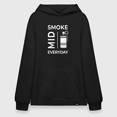 Худи оверсайз Smoke Mid Everyday / Черный – фото 1