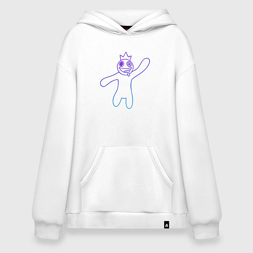 Худи оверсайз Роблокс: Синий неон / Белый – фото 1