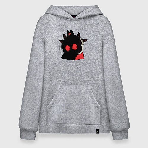 Худи оверсайз Cult of the Lamb - Овечка в испуге / Меланж – фото 1