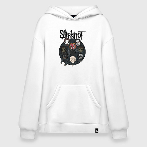 Худи оверсайз Slipknot art fan / Белый – фото 1