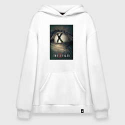 Толстовка-худи оверсайз X - Files poster, цвет: белый