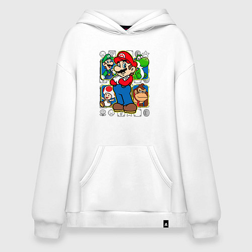 Худи оверсайз Супер Марио / Белый – фото 1
