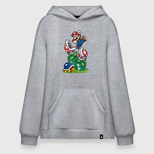 Худи оверсайз Ретро Марио / Меланж – фото 1