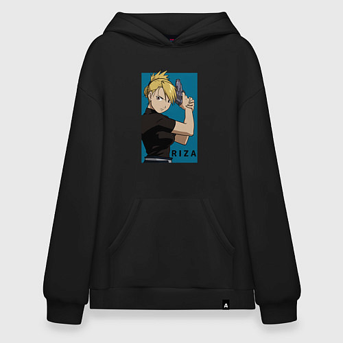 Худи оверсайз Лиза Хоукай / Черный – фото 1