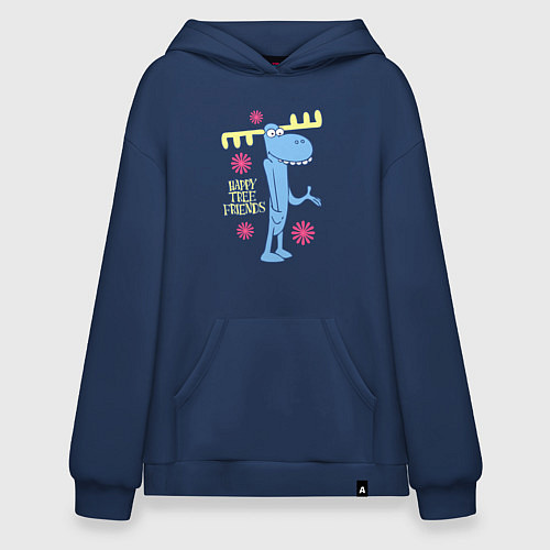 Худи оверсайз Lumpy / Тёмно-синий – фото 1