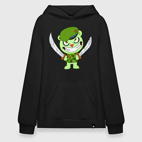 Худи оверсайз Angry Flippy / Черный – фото 1