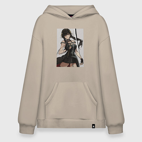 Худи оверсайз Опасная Йор Форджер - Семья шпиона / Миндальный – фото 1