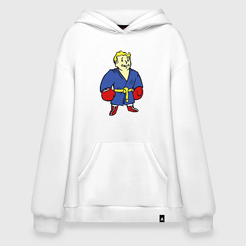 Худи оверсайз Vault boy - boxer / Белый – фото 1