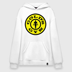 Толстовка-худи оверсайз Golds GYM, цвет: белый