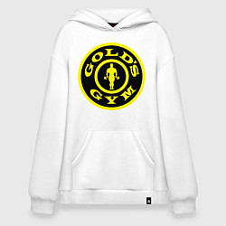Толстовка-худи оверсайз Golds GYM, цвет: белый