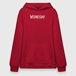 Толстовка-худи оверсайз Wednesday Logo, цвет: красный
