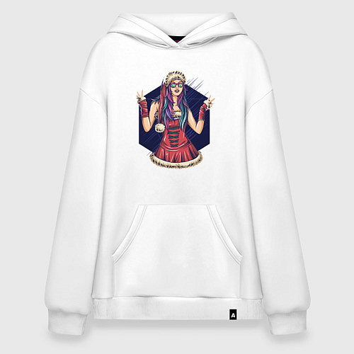 Худи оверсайз Santa baby / Белый – фото 1