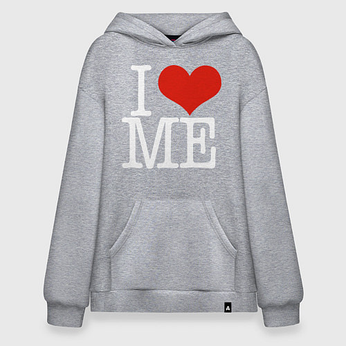 Худи оверсайз I love me / Меланж – фото 1