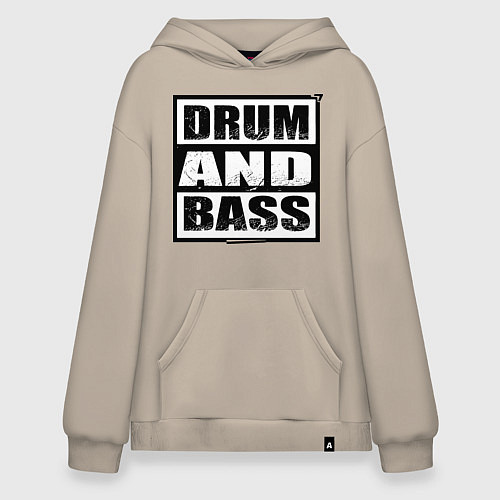 Худи оверсайз DnB cube / Миндальный – фото 1