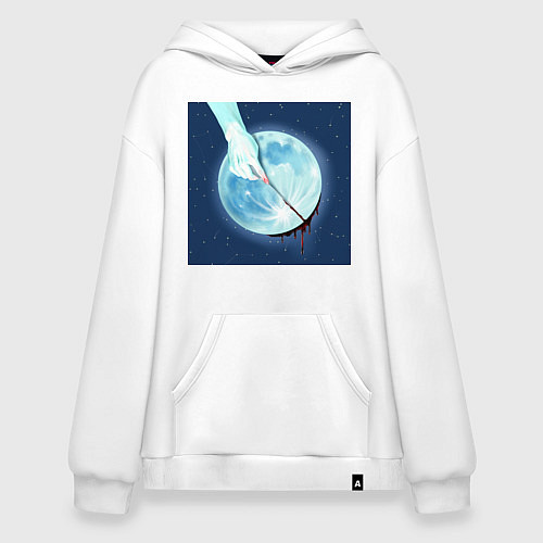 Худи оверсайз Blood Moon / Белый – фото 1