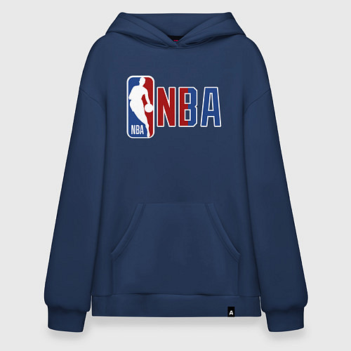 Худи оверсайз NBA - big logo / Тёмно-синий – фото 1