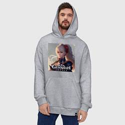 Толстовка-худи оверсайз Геншин Импакт, Наганохара Ёимия, цвет: меланж — фото 2