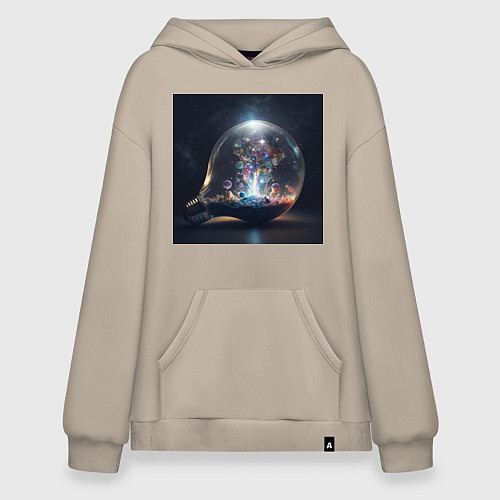 Худи оверсайз Волшебство в космосе / Миндальный – фото 1