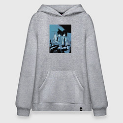 Толстовка-худи оверсайз Аki and Himеno, цвет: меланж