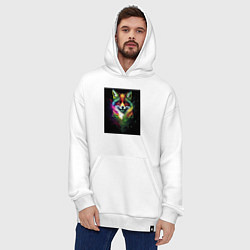 Толстовка-худи оверсайз Colorful Fox, цвет: белый — фото 2
