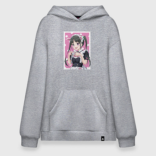 Худи оверсайз Юмэти - Война горничных Акибы / Меланж – фото 1