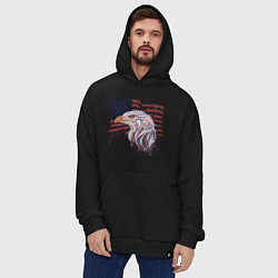 Толстовка-худи оверсайз American eagle, цвет: черный — фото 2