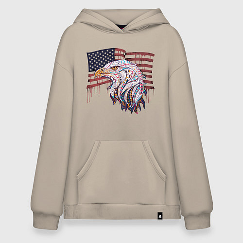 Худи оверсайз American eagle / Миндальный – фото 1