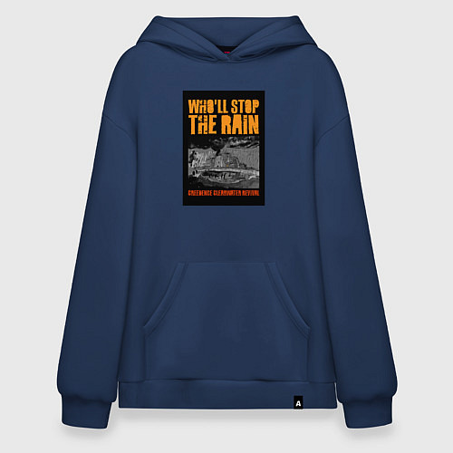 Худи оверсайз CCR - Wholl Stop The Rain / Тёмно-синий – фото 1