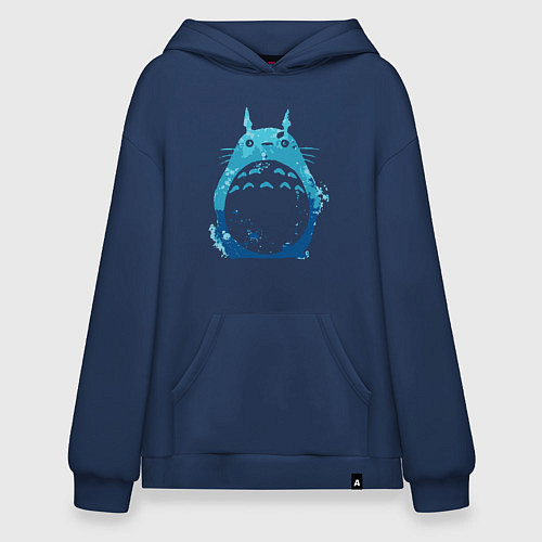 Худи оверсайз Blue Totoro / Тёмно-синий – фото 1