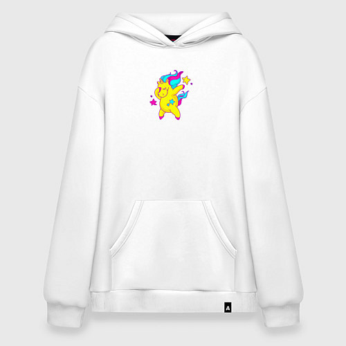 Худи оверсайз Весёлый единорожек / Белый – фото 1