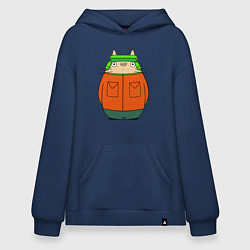 Толстовка-худи оверсайз Totoro Kyle, цвет: тёмно-синий