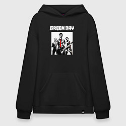 Толстовка-худи оверсайз Greed Day rock, цвет: черный