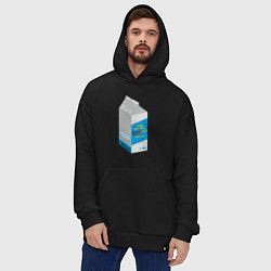 Толстовка-худи оверсайз Milk one pack vagodroch, цвет: черный — фото 2